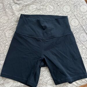 Lululemon 6 inch align biker shorts (true navy size 6 & black size 6)